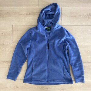 Woolrich Full Zip Fleece Hooded Sweastshirt Purple Womens Medium